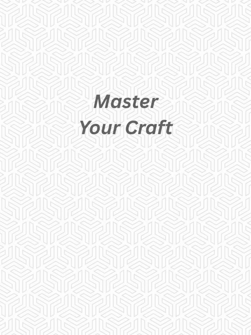 Master Your Craft motivational white wallpaper for iPhone and Android