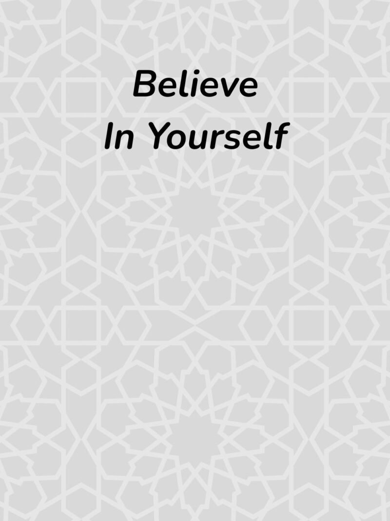 Believe In Yourself motivational white wallpaper for mobile devices