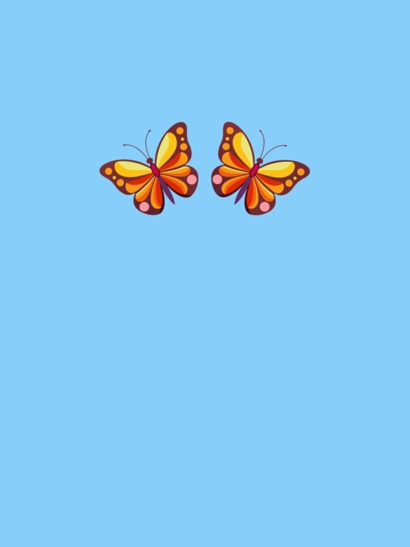 Butterfly iPhone wallpaper with sky daylight blue background - bright, airy, and refreshing design for iPhone screens.