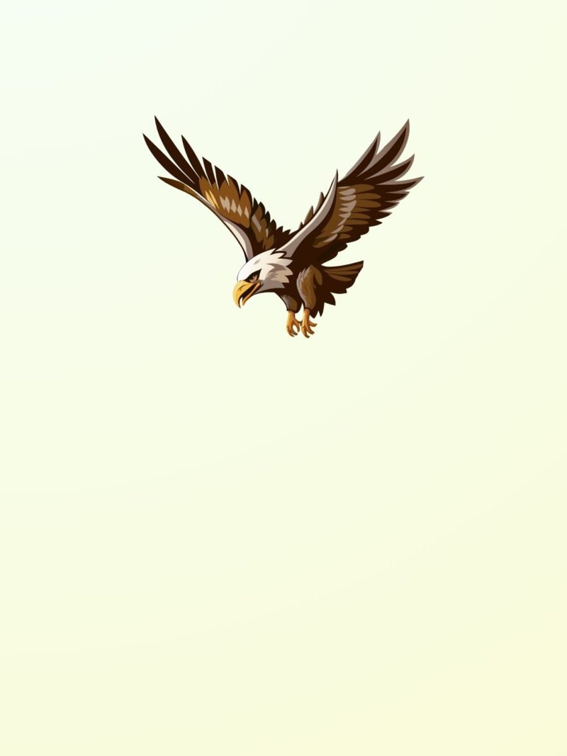 Eagles iPhone Wallpaper with mint whisper golden mist gradient background - lightweight design for iPhone screens.