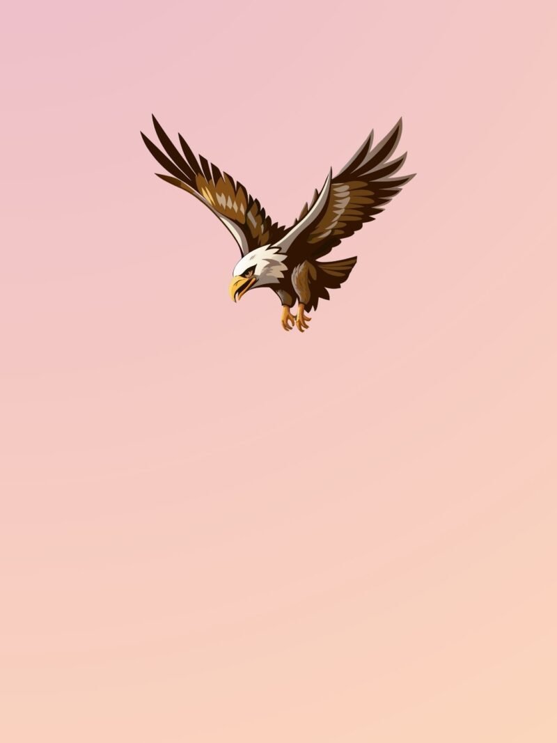 Eagles iPhone Wallpaper with pink lavender peach dawn gradient background - lightweight premium iPhone design.