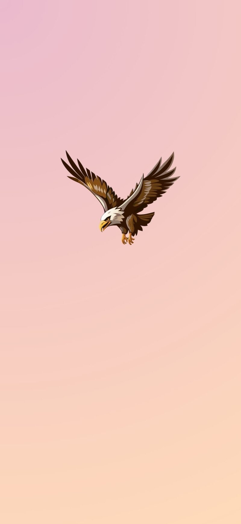 Eagles iPhone Wallpaper with pink lavender peach dawn gradient background - lightweight premium iPhone design.