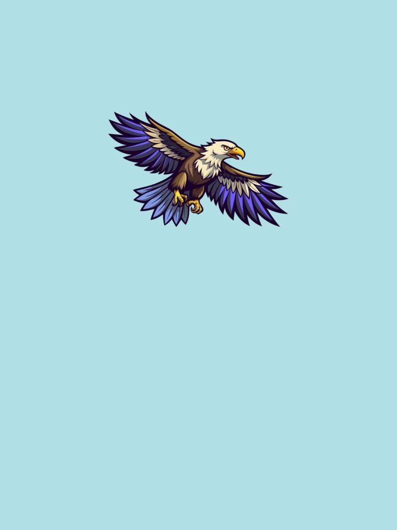 Eagles iPhone Wallpaper with powder blue sky background - lightweight premium design for iPhone screens.