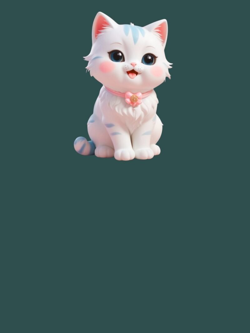 Hello Kitty iPhone Wallpaper – Cute White Kitten on Graphite Gray Background