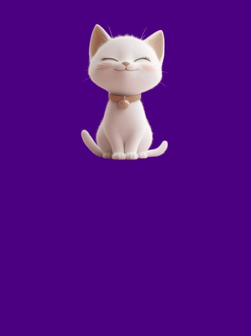 Hello Kitty iPhone wallpaper featuring a cute cat on a deep plum purple background, perfectly fitted for iPhone lock and home screens.