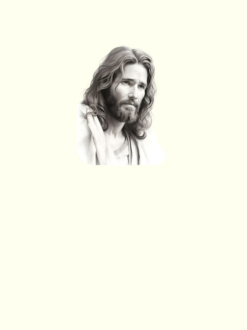 Jesus Christ iPhone Wallpaper - Holy Sketch of Angel Feather on White Background