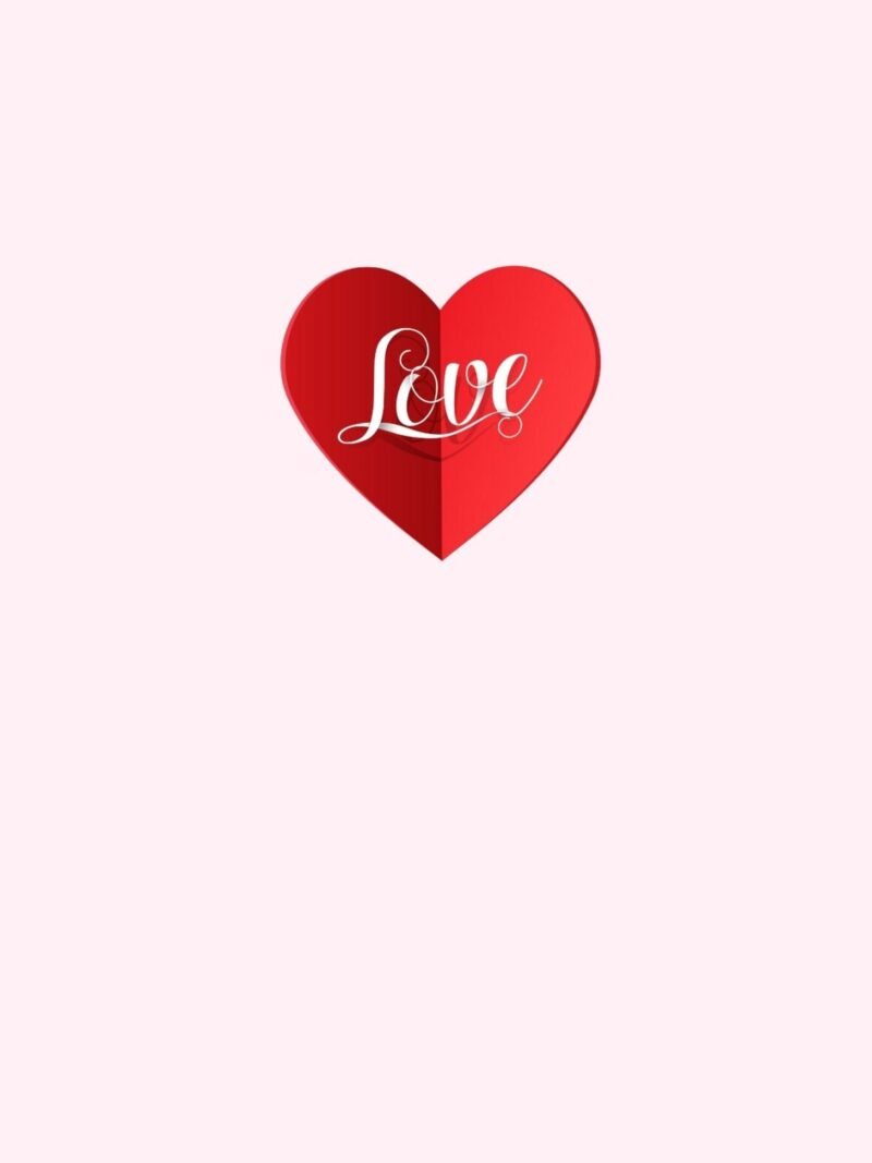 iPhone wallpaper with dreamy mist background and tiny heart accents