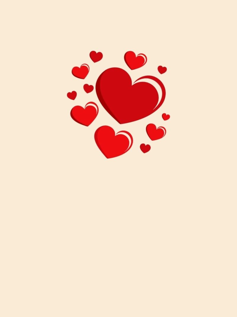 iPhone wallpaper with soft glowing background and tiny heart accents